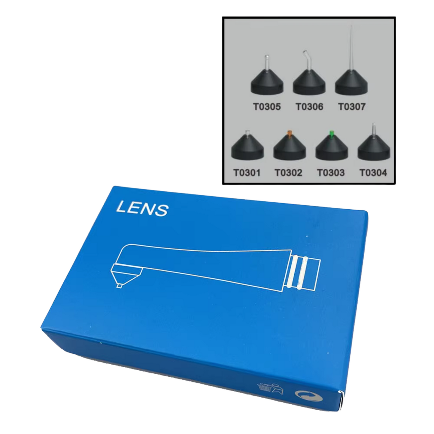 7 Lentes Intercambiables Magnéticos Endoguia Para Lámpara de Fotocurado I LED