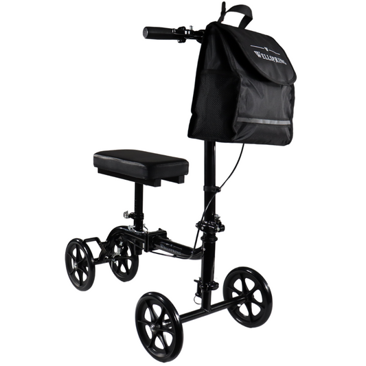Andadera Rollator Ortopedica Para Rodilla Plegable Con Bolsa