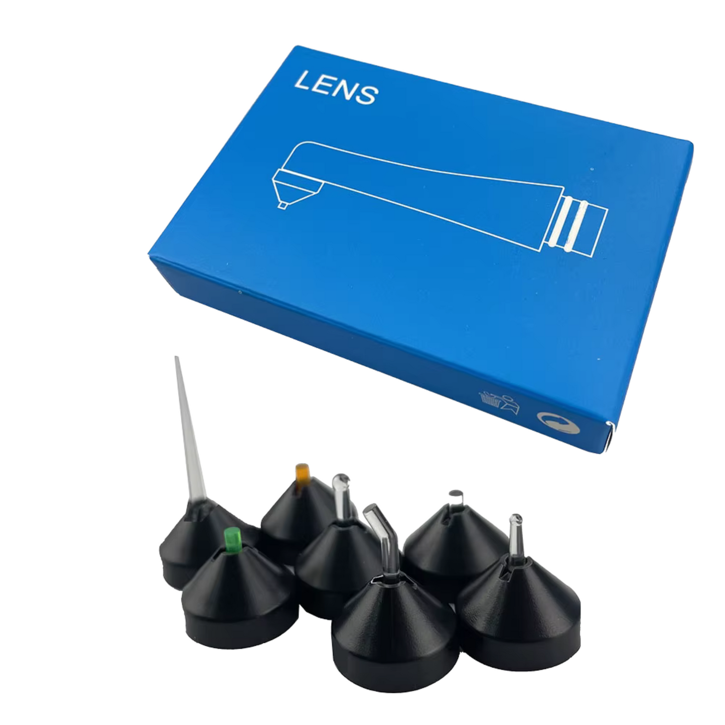 7 Lentes Intercambiables Magnéticos Endoguia Para Lámpara de Fotocurado I LED