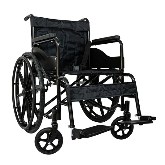 Silla De Ruedas Plegable Rin Mag Económica Negra